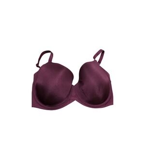 Wacoal Burgundy Underwire Padded Bra Size 34DDD Adjustable Straps Nylon/Spandex
